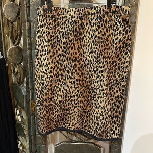 St John Collection Leopard Print Women's Skirt. Sz 14